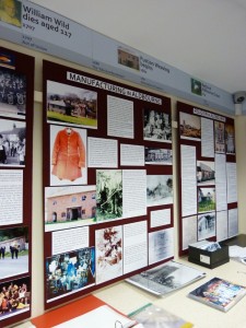 Wall display panels in the heritage centre